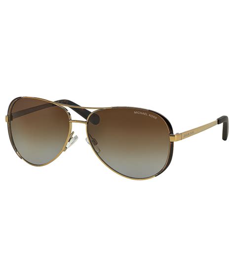 michael kors chelsea sunglasses gold brown polarized|Michael Kors mirrored sunglasses.